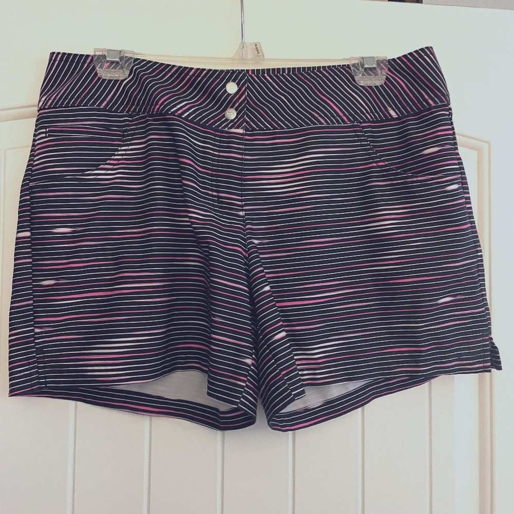 Slazenger Black and Pink Golf Shorts Size 8